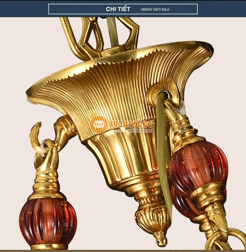 Đèn chùm đồng nhập khẩu nghệ thuật abr184-11